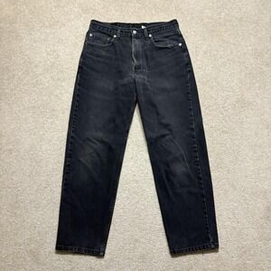 Vintage Levis 550 Jeans Mens 32x29 Black Relaxed Fit Tapered Leg Denim 90s